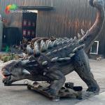 Theme Park Life Size Animatronic Dinosaurs Ankylosaurus Realistic Dinosaur Model