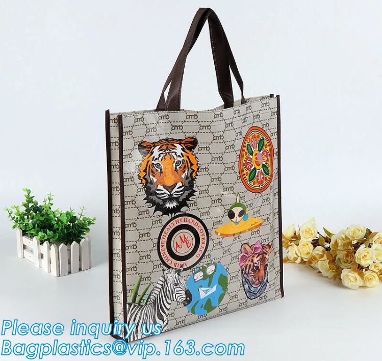 promotion gloss lamination shopping bag,non woven bag with custom logo, Promotional Custom Good Quality Colorful Nonwove