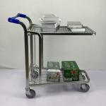 Multipurpose Handcart Heavy Duty Warehouse Trolley 2 Tier Trolley Foldable