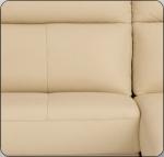 Beige Leather Sectional Sleeper Sofa For Small House / Home Furniture Living
