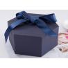 Buy cheap Hexagon Custom Printed Gift Boxes Size 24.5 * 21.3 * 10.5cm With Ribbon from wholesalers
