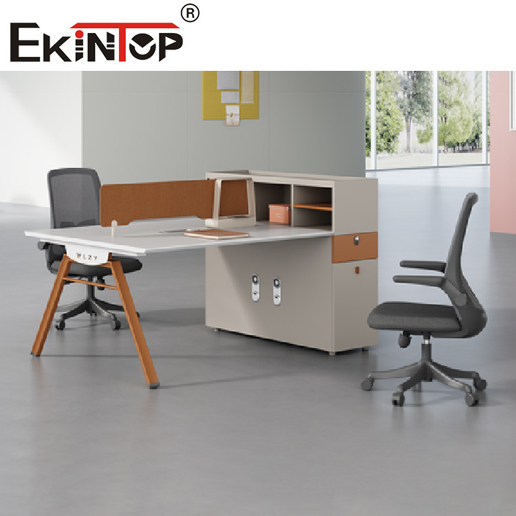 White Table Top Office Workstation For Staff 2-8 Person Steel Frame