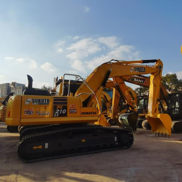 Japan Used Komatsu PC210 PC200 Crawler Excavator with Original Color at