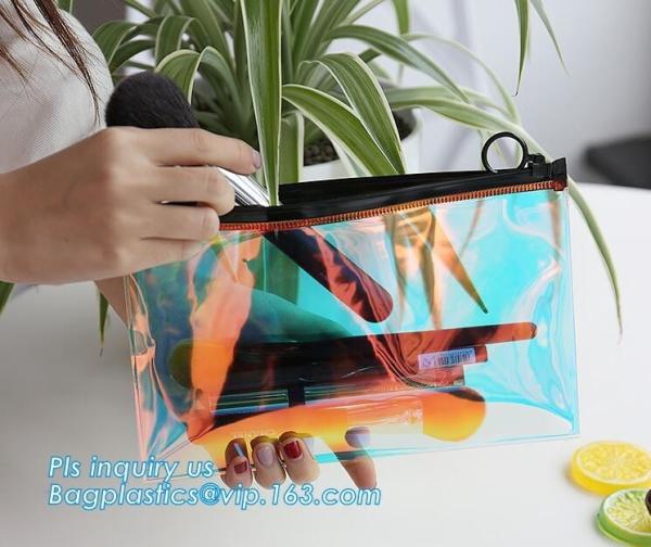 Kid Handbag Pu Cheaper Plastic Zipper Slider Clear Pvc Bag, Slider Zipper Bag