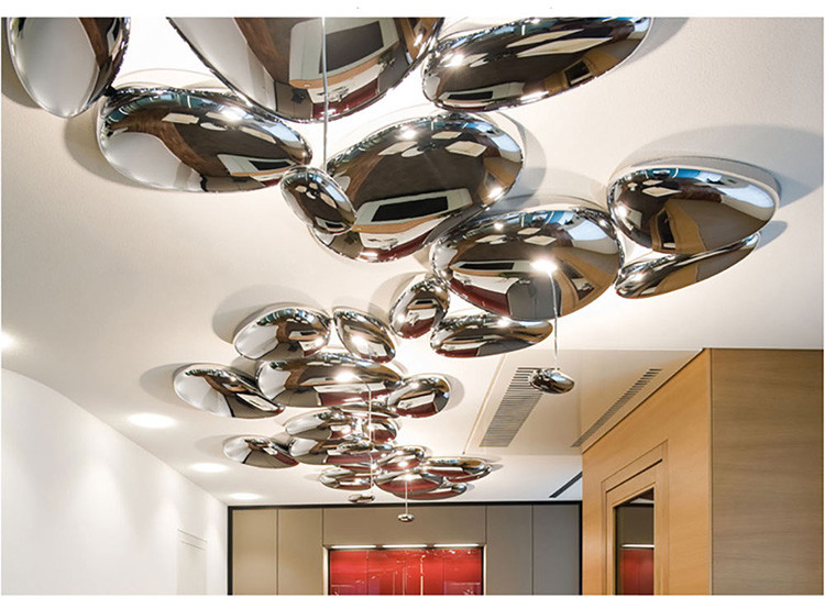 SKYDRO ELECTRIFIED CEILING LIGHT silver lamp LED glass ceiling lights Luxury Metal Mercury Ceiling Lamp(WH-MA-193)