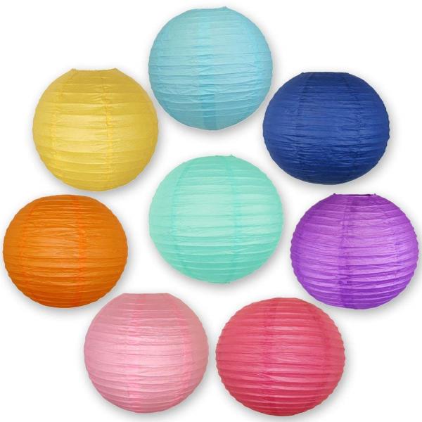 Buy cheap Colorful Chinese Paper Lamp Paper Lantern Decorations 6 Inch / 8 Inch from wholesalers