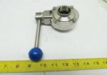ASME Standard T316L 1" Tri Clamp Butterfly Valve