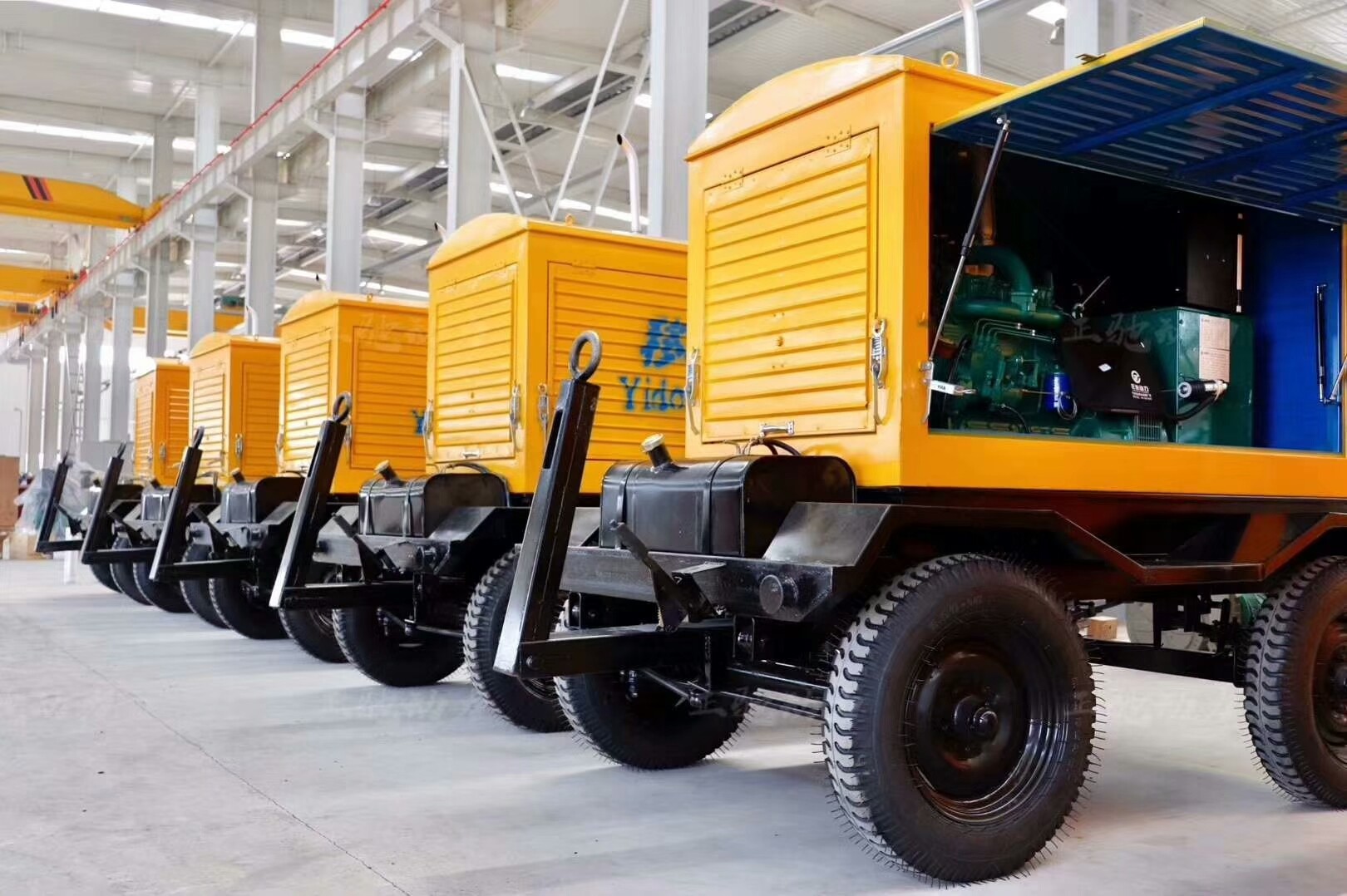 88kva Genset Diesel Generator Cummins Industrial Engine Muffler For Mobile Trailer