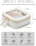Small Cosmetic Bag for Purse Mini Makeup Bag for School Cute Clear Make Up Pouch