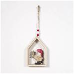Wooden Christmas decorations Three-dimensional painting Santa Claus display
