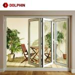 Accordion Waterproof Exterior Bi Folding Door , Patio Bifold Aluminum Folding