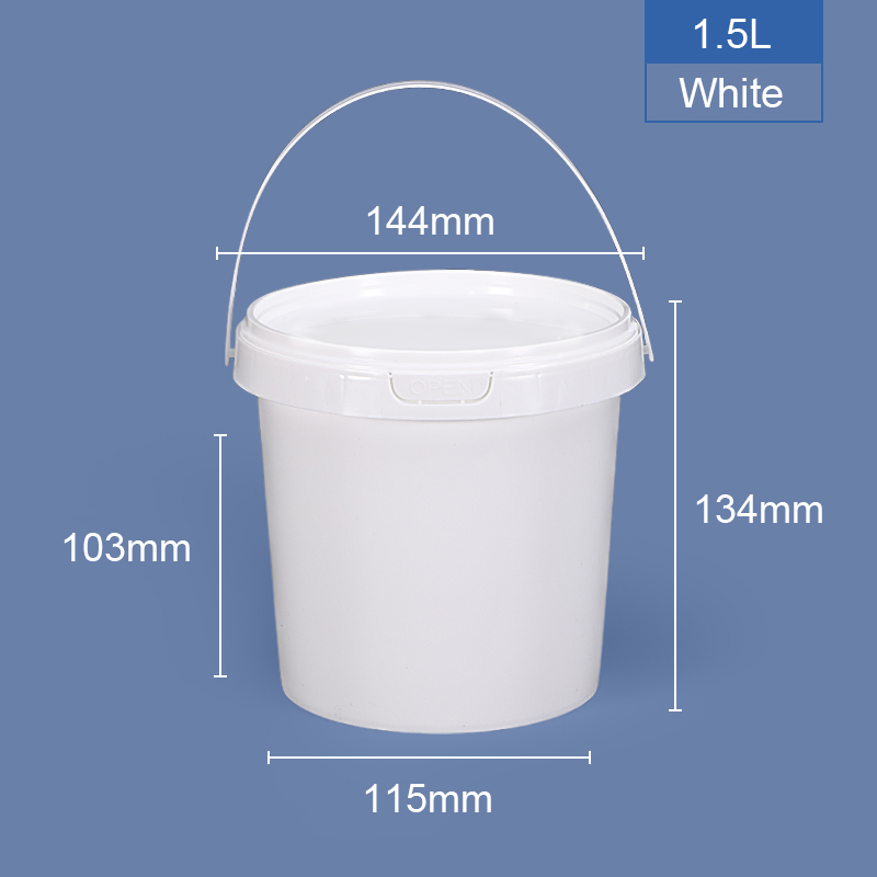 Water 900ml 1L 2L ISO9001SGS Clear Plastic Bucket With Lid for Nuts Yogurt Candy Jam