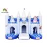 Buy cheap Frozen Castle Blow Up Bouncer Combo Slide Castle Blue / White PVC Tarpaulin Castle from wholesalers