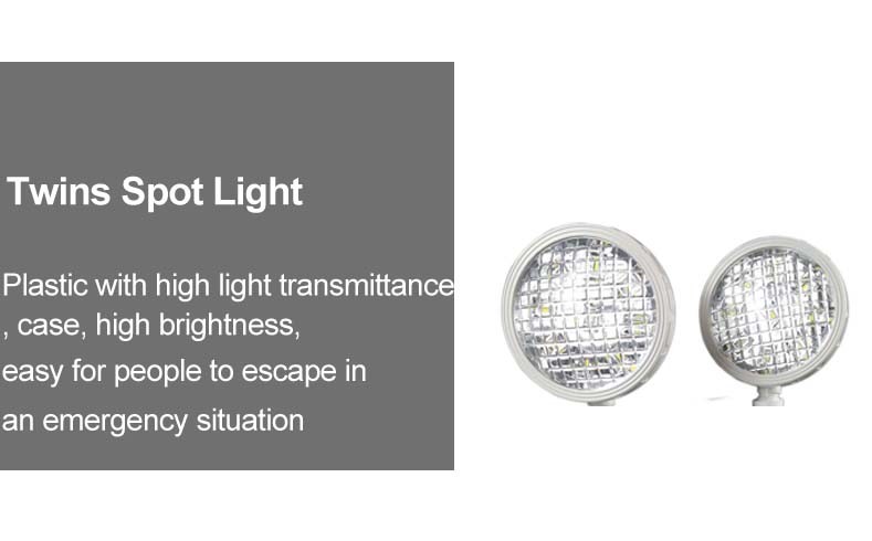 Office IP20 CB 2 X10W Iron Twin Head Led Emergency Light