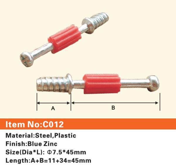 Buy cheap C012 Furniture connecting fittings:Steel bolt from wholesalers