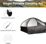 82.6*27.6*19.7 Inch Black Easy Pop Up Camping Tents With Waterproof Floor