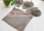 Food Grade Stainless Steel Chain Mail Scrubber Pot Dishes Pan Cleaner For