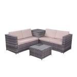 52.3 Inch Garden Outdoor Corner Sofa Set Waterproof Polyester