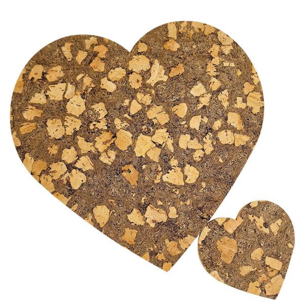 Buy cheap Heart-Shaped Cork Coasters Placemat with Cork Fabric High resilience from wholesalers
