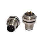 Buy cheap stainless steel replacement m12 4-pin circular connectors panel mount solder from wholesalers