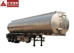 Less Tare Weight Aluminum Fuel Oil Tank Trailer , Fuel Tanker Semi Trailer