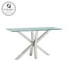 Buy cheap Steady 0.52CBM Italian Style Console Table Glass Top 12mm For Home from wholesalers