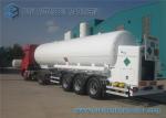 Q235 Carbon Steel 23.5 Ton LPG Tank Trailer 3 Axles With 12 Tires