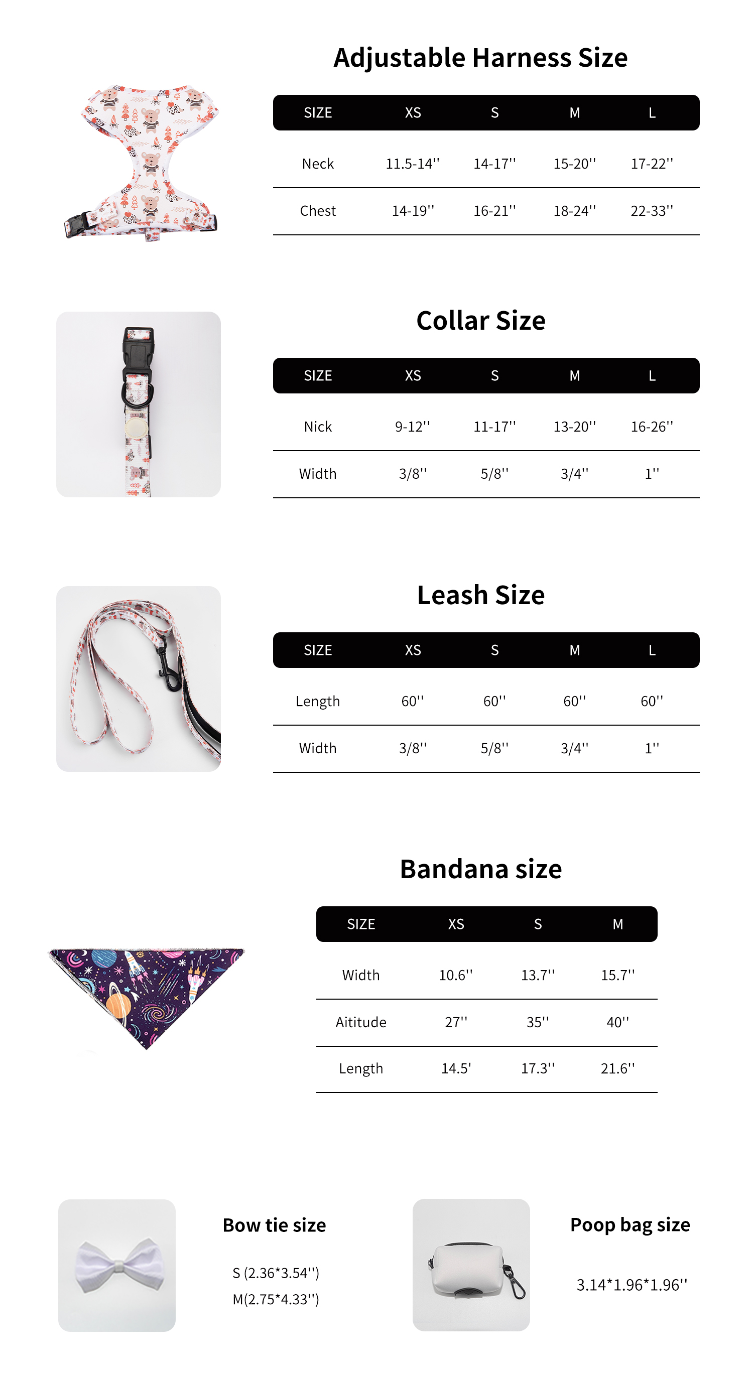 Neoprene Breathable Dog Walking Kit Flora Puppy Leashes Harnesses