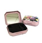 Small Travel Kit Cosmetic Tins Metal Box Eyeshadow Tins With Mirror And Pans