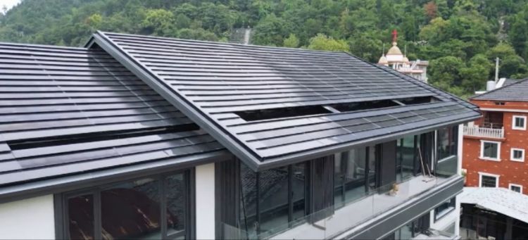 BIPV Flat Solar Tiles 35W/87W Glass Solar Roof Tiles Solar Flat Roof Mount System Glass Facade for Building