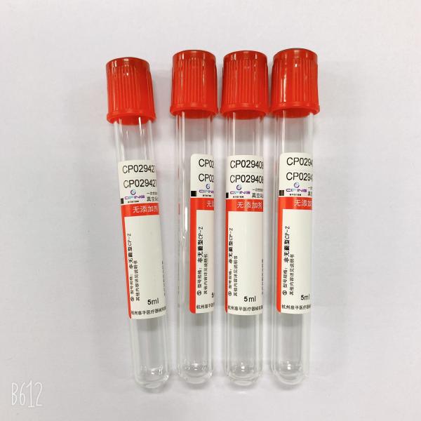 Plastic Glass Red Top Blood Tube Heparin Blood Collection Test Tubes With Clot