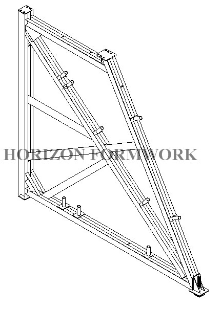 8.9m Height Single Sided Concrete Wall Forms Q235 Steel Channel OEM Available