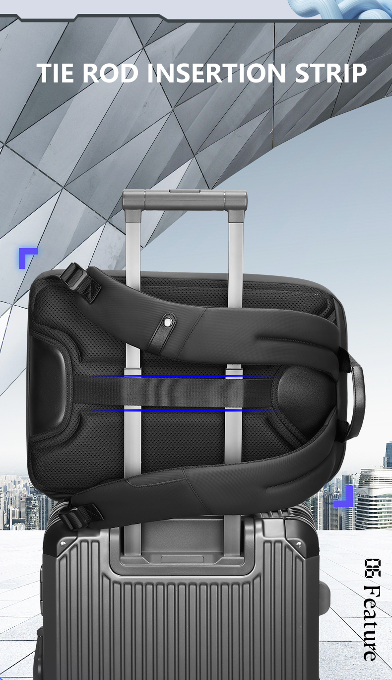 Soft Handle Laptop Water Resistant Backpack For Work Thread Pattern Type