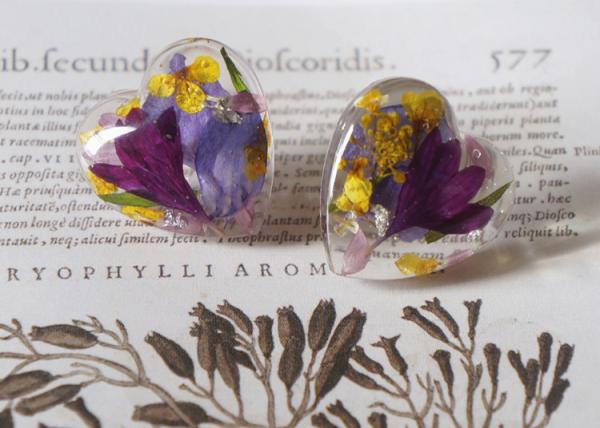 Best Seller Dancing Butterfly Heart Shape Purple Color Crystal Earrings 925