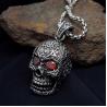 Buy cheap Men's Necklace Vintage Old Stainless Steel Skull Pendant Necklace(SP407) from wholesalers