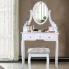 Buy cheap Touch Screen Pine Wood Mirrored Dresser Table With Mirror Led Lights from wholesalers