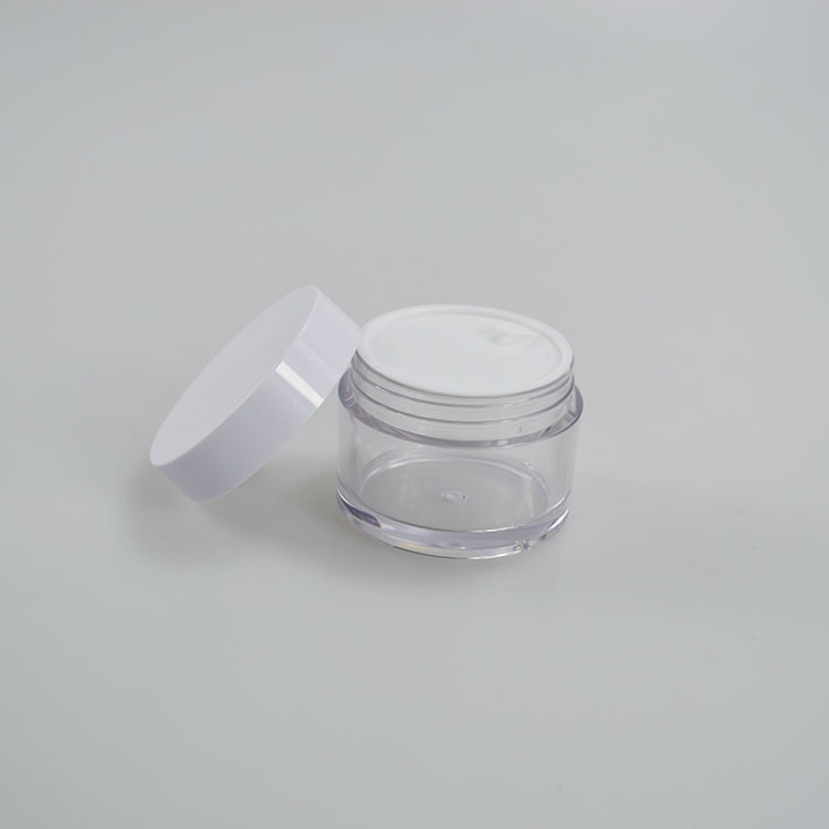 50g Transparent Round PETG Cosmetic Container Jar for Face Cream Durable Material