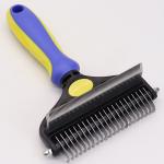 Pet 2-In-1 Detangling Grooming Comb Cat Hair Cleaner Removal Dense Toothed Dog