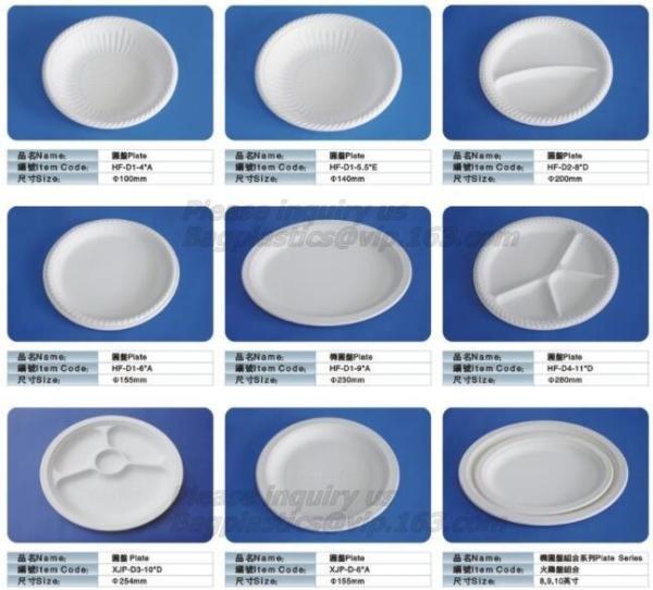 Buy cheap Food Eco Friendly Dinnerware , Compartment Disposable Corn Starch Plates from wholesalers