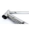 Buy cheap Lightweight Titanium Road Bike Frame 130mm Inner Cable Routing Raw Color from wholesalers