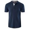 Buy cheap Summer New Cotton Loose Round Neck Men's Short Sleeve Solid T-Shirt from wholesalers