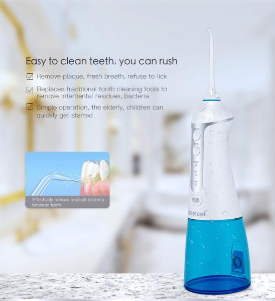 Buy cheap IPX7 Grade Nicefeel Cordless Water Flosser Portable Standard 3 Working Modes from wholesalers