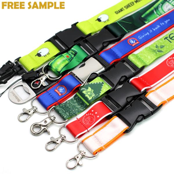 Buy cheap Personalized Printing Flat Polyester Lanyards Eco friendly with Detachable clip from wholesalers