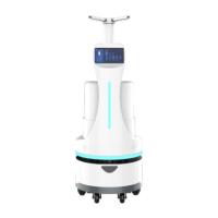 Buy cheap IPS Screen 1024x600 Smart Service Robot Hydrogen Peroxide Spray Disinfection product