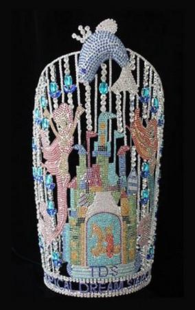 16 inch summer fish ocean castle beach pageant events rhinestone crowns tiaras