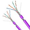 Buy cheap 24AWG SFTP CAT5E Cable 100MHz Purple PVC Jacket Shielded Lan Cable 500FT from wholesalers