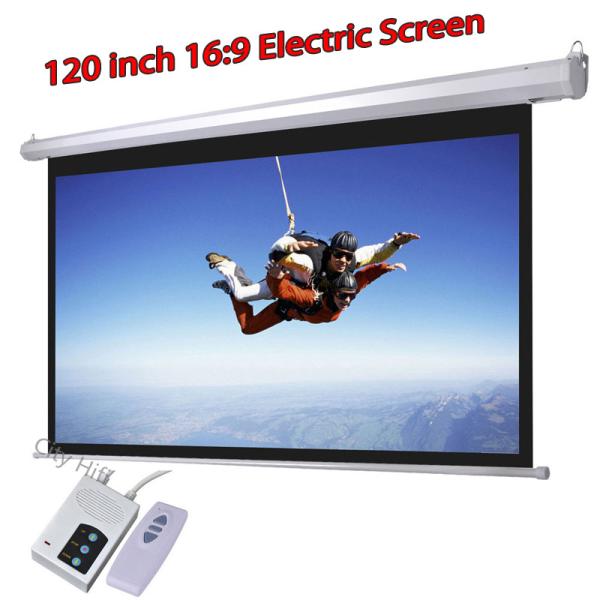 Buy cheap Wholesale Low Cost Electric Projector Screen 120inch HD Projection Screens 16:9 Support 3D from wholesalers