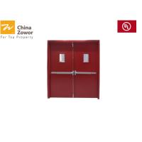 Buy cheap Double Leaf Flush Panel Blue Painted Steel FD60 Fire Door / Max. Size 2100 x product