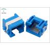 Buy cheap Blue Color RJ45 PCB Mount Socket Half Shielded 1.27mm Terminal Pitch For Ethernet from wholesalers