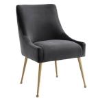 Restaurant Wedding Dining Chairs Emerald Green Velvet Fabric Metal Designer